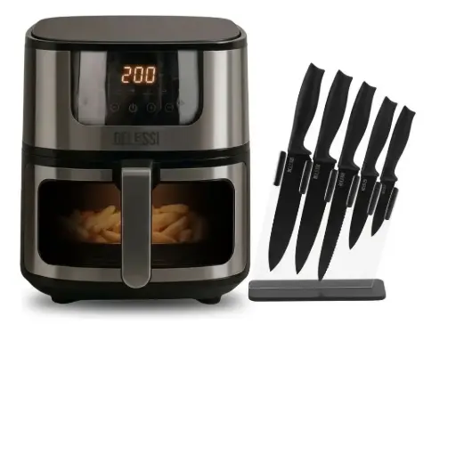 Ticket - Combo X6: Freidora De Aire 4.5lt + Set De Cuchillos X5
